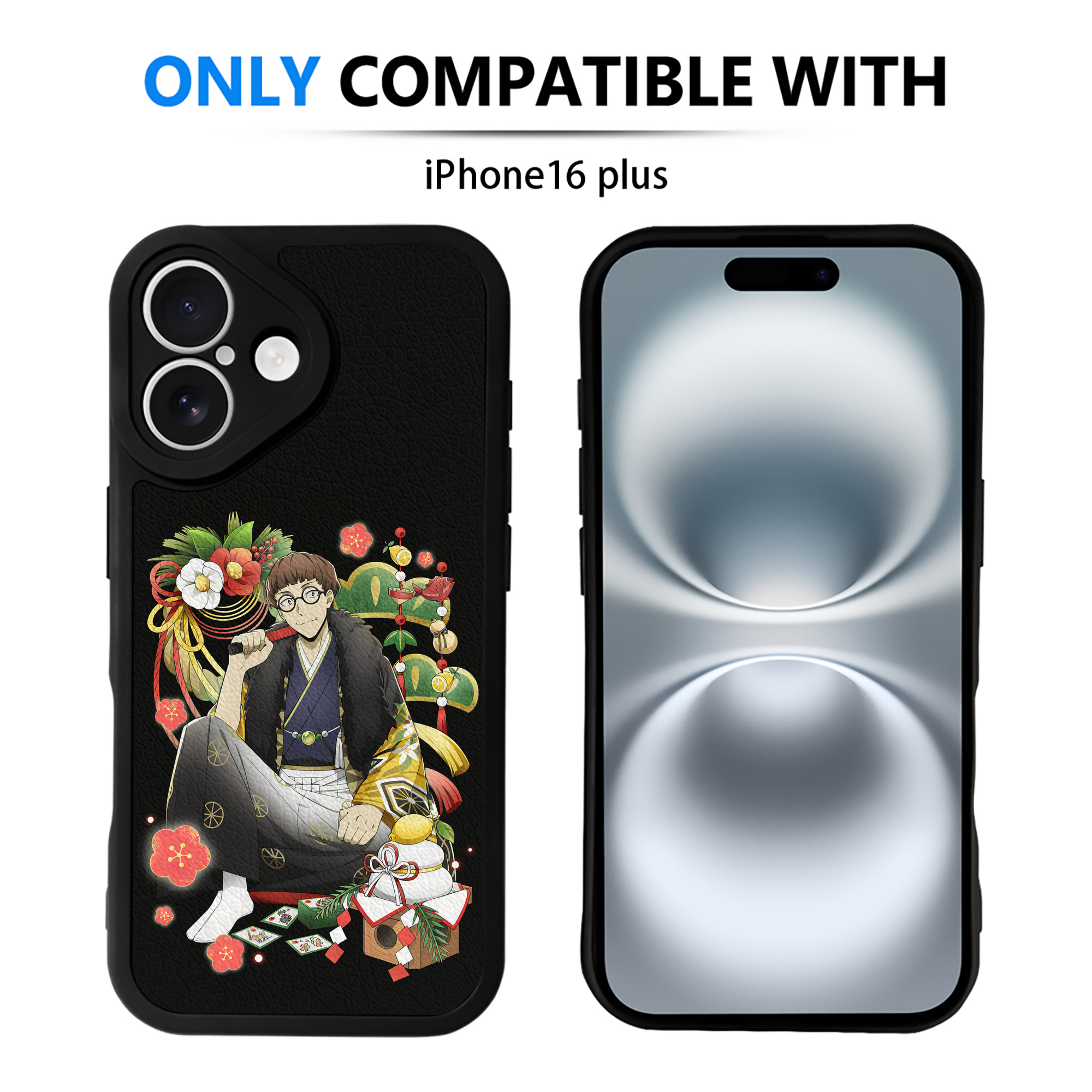 （画像用） 文豪ストレイドッグス Bungo Stray Dogs 【iPhone 16シリーズ対応】シリコンスマホケース（レザー調） 材質：シリコン